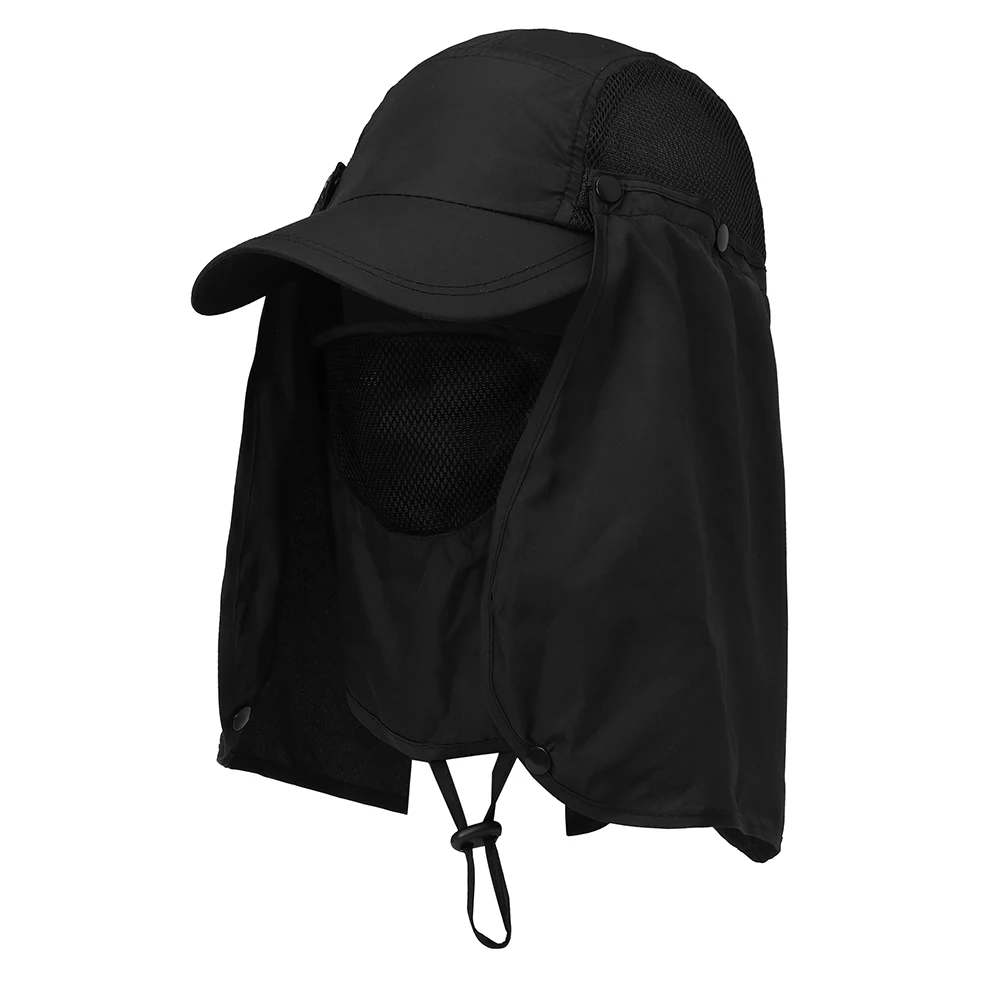 

Summer Outdoor Sport Camping Hiking Visor Hat UV Protection Face Neck Cover Fishing Sun Protection Cap for Men Women