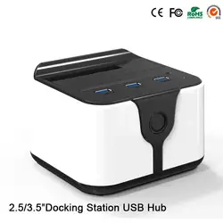 3 Порта USB HUB 3.0 2.5 "1 Bay USB 3.0 для Sata 5 ГБИТ/С Скорость Чтения HDD Корпус Внешний SSD Док-Станция