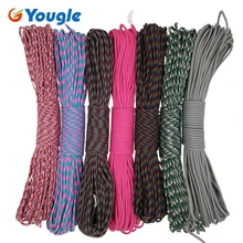 YOUGLE Открытый 7 нитей 550lb нейлон Паракорд парашютный шнур веревочка Mil Спецификация Тип III кемпинг выживания Оборудование 60-66
