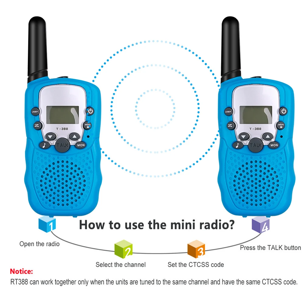 Bundwin 2 шт. мини радиокоммуникатор Walkie Talkie детская Портативная радиостанция RT388 0 5