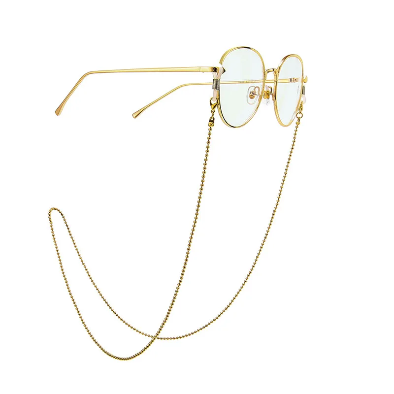 Модные шикарные женские Золотые Серебряные очки солнечные очки с цепочкой для чтения цепочка для очков очки шнур держатель шейный ремешок веревка 75 см