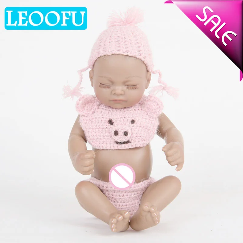 

LEOOFU 28cm 11inch baby gifts full silicone body model reborn baby doll girls boys dolls eyes high quality toys shop resin anime