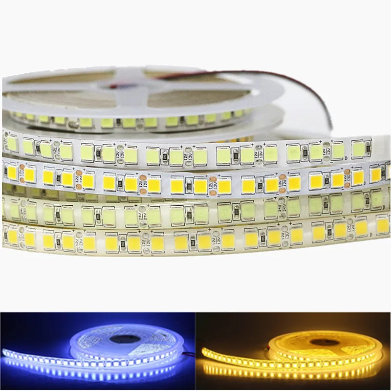 SMD 5054 Светодиодные ленты Light 150 светодиодный s 300 светодиодный s 5 м DC12V гибкая лента лампы более яркий, чем 5050 5630 холодный