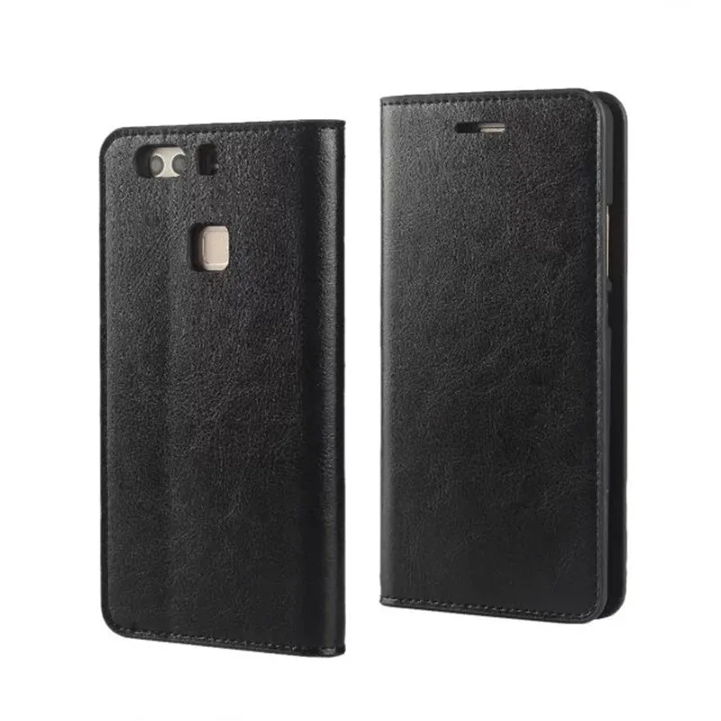 Luxury Phone Cases For Huawei P9 Plus Original Brand Genuine Leather Magnet Auto Flip Wallet Case Cover Cellphone Accessories