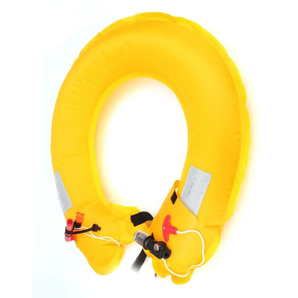 Yellow HobbyLane Adult Waterproof Portable Belt Life Jacket Automatic Manual Inflatable Swimming Life Jacket Floating Bag