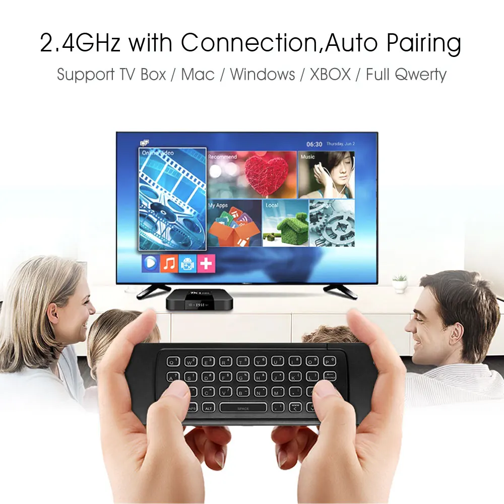 backlit ar mouse voz inteligente controle remoto pro teclado sem fio giroscópio ir para android caixa de tv mini max