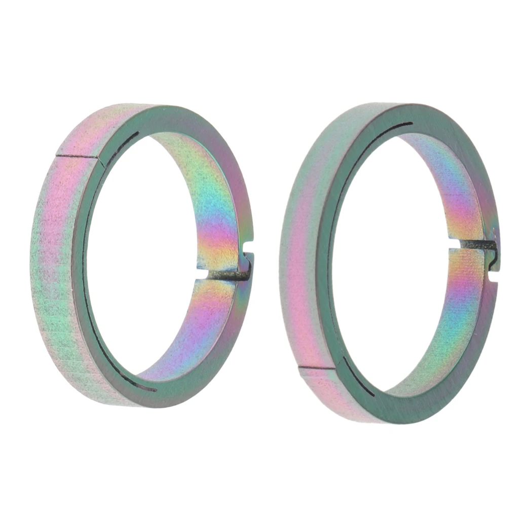 2 Pieces Titanium Spring Keychain Buckle Clip Round Hook Key Chain Carabiner Climbing Accessories Outdoor Tools S&M