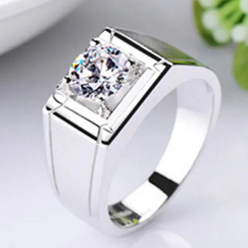 Мужское кольцо outview Sense 0 5ct 5 мм тестовое положительное Moissanite Мужская гарантия 925