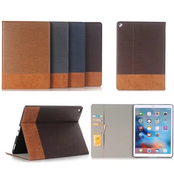 

Premium Leather Cross Pattern Flip Smart Awake Sleep Case for Apple iPad Pro 12.9" 2017 12.9 Cover Funda