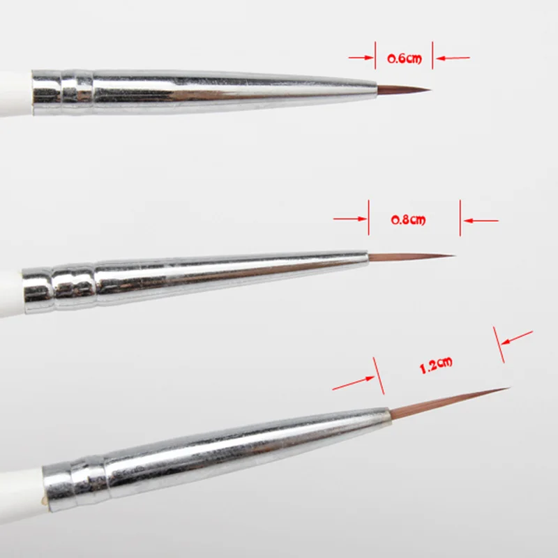 

3 Pcs Nail Art Drawing Painting Pen Set Acrylic Nail Liner Tool QRD88