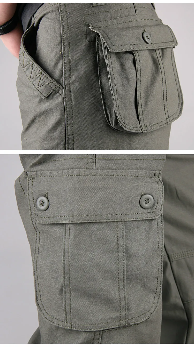 NaranjaSabor новые мужские военные брюки повседневные тактические брюки с несколькими карманами мужские прямые Слаксы длинные брюки размера плюс N349
