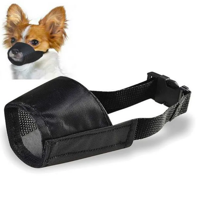Adjustable Safety Dog Muzzle Black Small Medium Large Training Pet
