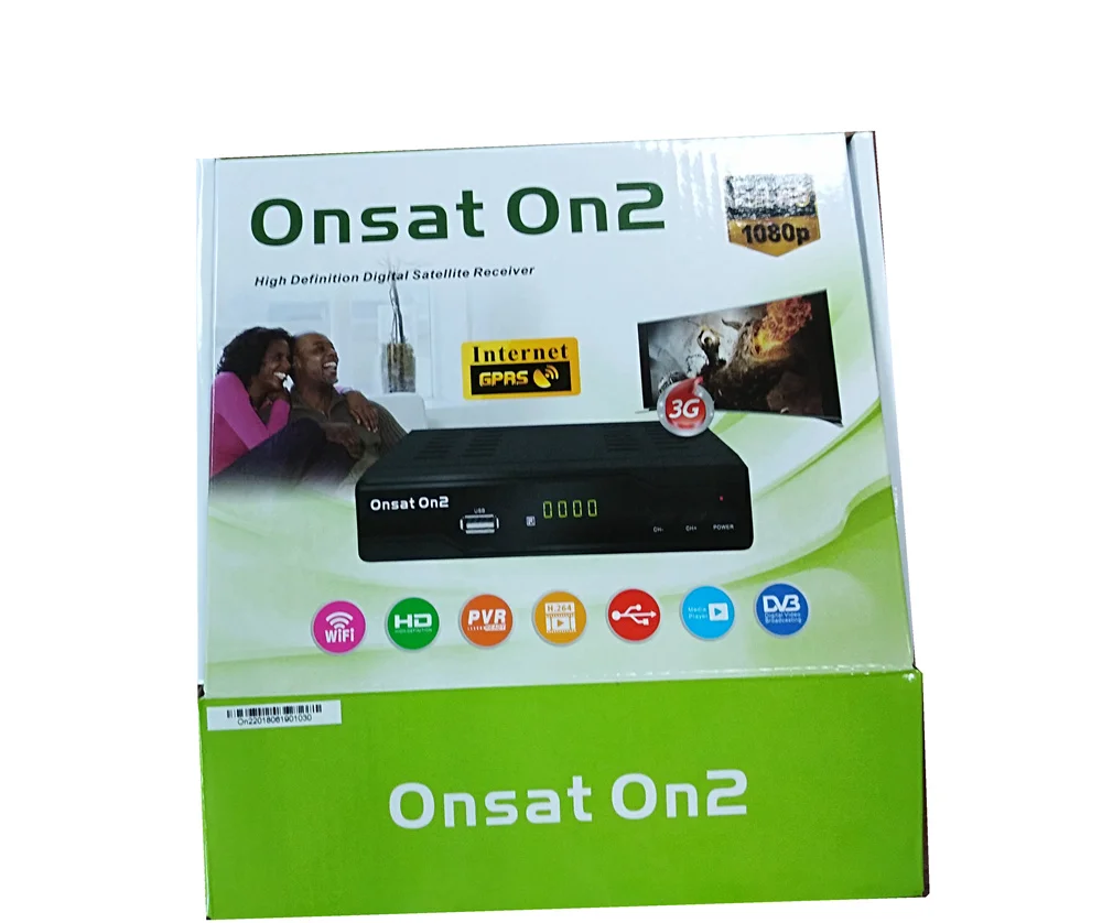 Африка Onsat On2 MPEG4 GPRS DVB-S2 декодер с Tcam 6 месяцев MYTV каналы для рынка Африки