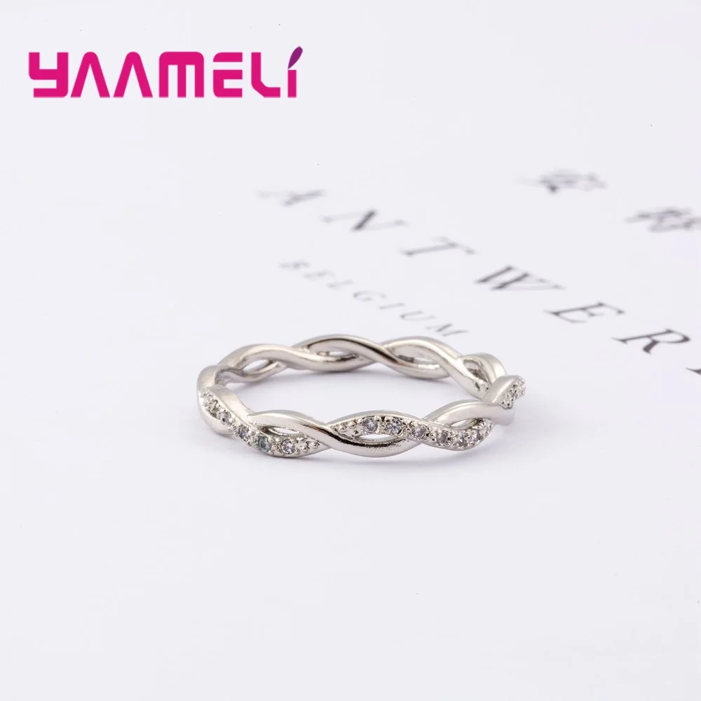 Новая мода марки Infinity Ring для женщин и мужчин Свадебные обручальные кольца 925