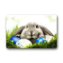 WARMTOUR дверные коврики счастливый Пасхальный заказной прямоугольник прихожей нескользящий для дома/Открытый коврик Пол Коврик кролик коврики