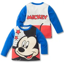 Children Longsleeve T-shirt Kids Boys Girls Cartoon Donald Duck Minnie Micky Mouse Cotton Tshirt Tops Tees Spring Baby Clothing