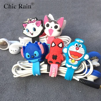 

Cartoon Cable Organizer Bobbin Winder Protector Wire Cord Management Marker Holder Cover For Earphone iPhone Sansung MP3 USB