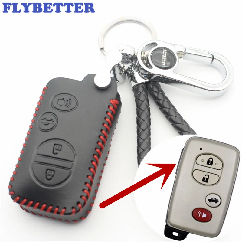 FLYBETTER чехол из натуральной кожи с 4 кнопками для Toyota Highlander/Avalon/Camry/Sequoia/RAV4