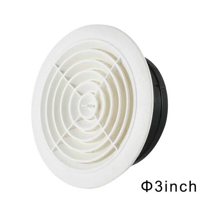 Круглое вентиляционное отверстие ABS вентиляционная решетка крышка регулируемый вытяжной вентилятор для ванной офисной вентиляции ALI88 - Цвет: A