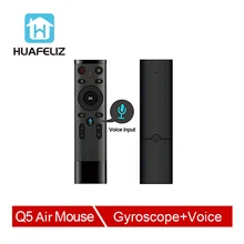 Q5 Air mouse голосовой пульт дистанционного управления гироскоп зондирующая игра 2,4 ГГц беспроводной микрофон для Smart tv Android Box PC PK G20 Air mouse