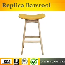 U-лучшие stackable спинки сиденья стула счетчик, твердой древесины старинные промышленные барные стулья