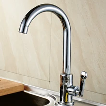 360 градуса поворотный холодной воде только один свинца латунь одного из нержавеющей стали кухонная раковина кран 2.2-3.5 см