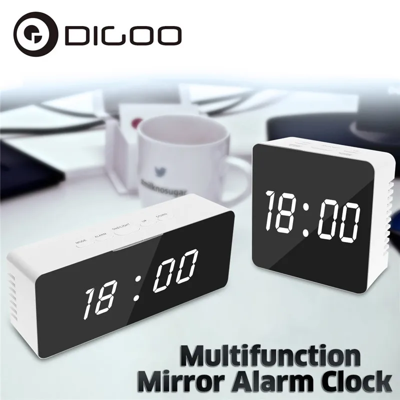 Digoo DG DM1 беспроводной USB зеркальный светодиодный цифровой термометр с ночным
