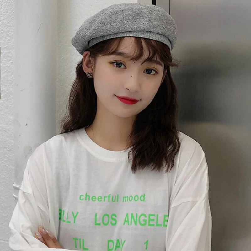 

HT2553 Berets Spring Autumn Hats for Women Ladies Vintage Artist Painter Hat Women Beret Newsboy Flat Cap Retro Female Beret Hat