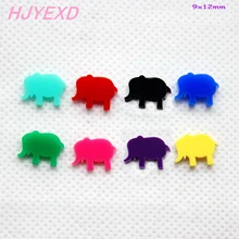 12 мм акриловые серьги «Слоник»(без гвоздей) оптом ассорти цветов Лазерная резка 0,4"-AC1330