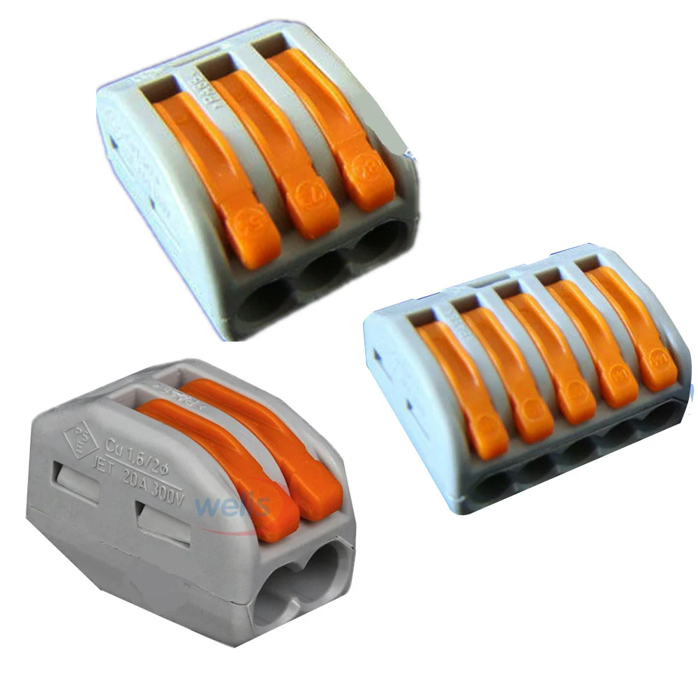 20 unids/lote conector Wago AWG 28 12 PCT 212/213/215 cable compacto
