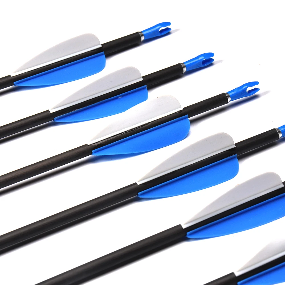Polegadas de Carbono Diâmetro da Seta Tiro com Arco 700 para Recurvo Puro Coluna Arco Seta Prática Caça 31 5mm 3 Esporte e Lazer