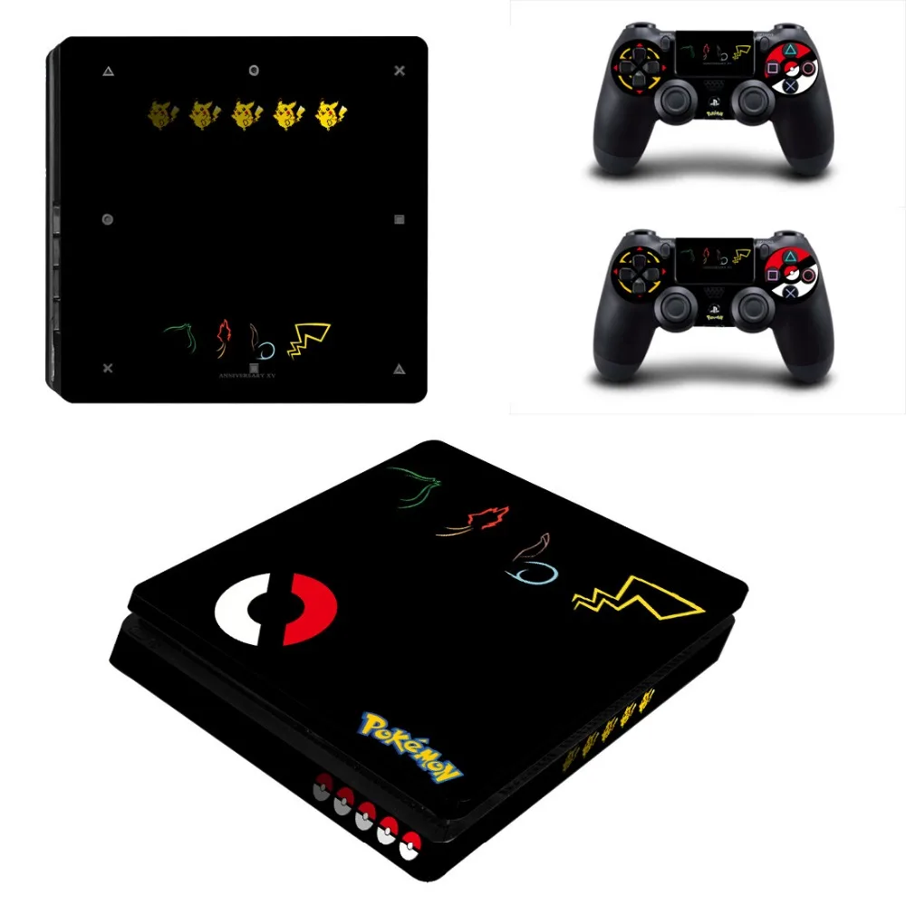 

Pokemons Anniversary limited Skin Sticker For PlayStation 4 PS4/SLIM/PRO Controllers Console Play Station 4 Vinyl Decals Cover