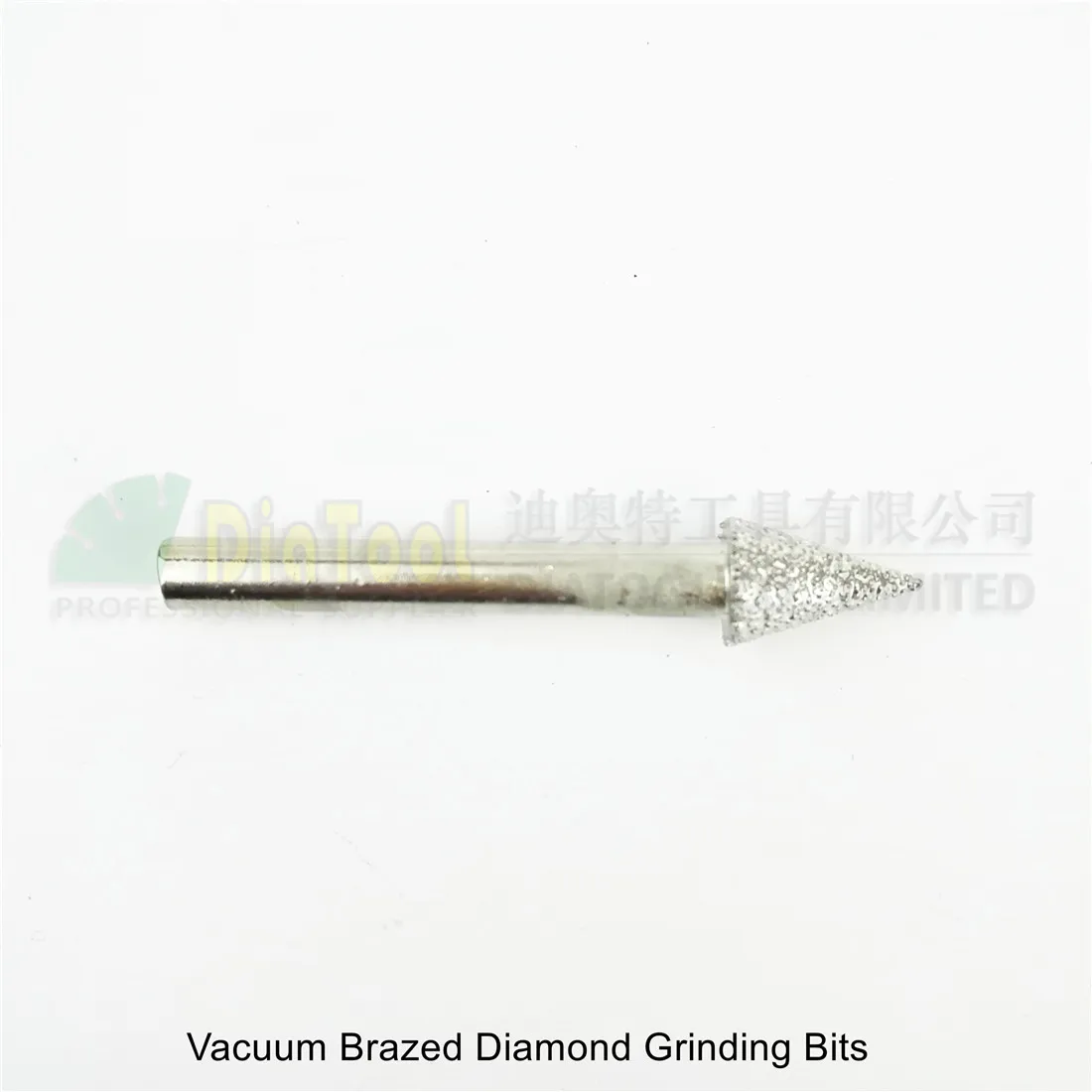5pcs #19 Vacuum brazed diamond Grinding bits burrs carving tool Cone Mounted pints