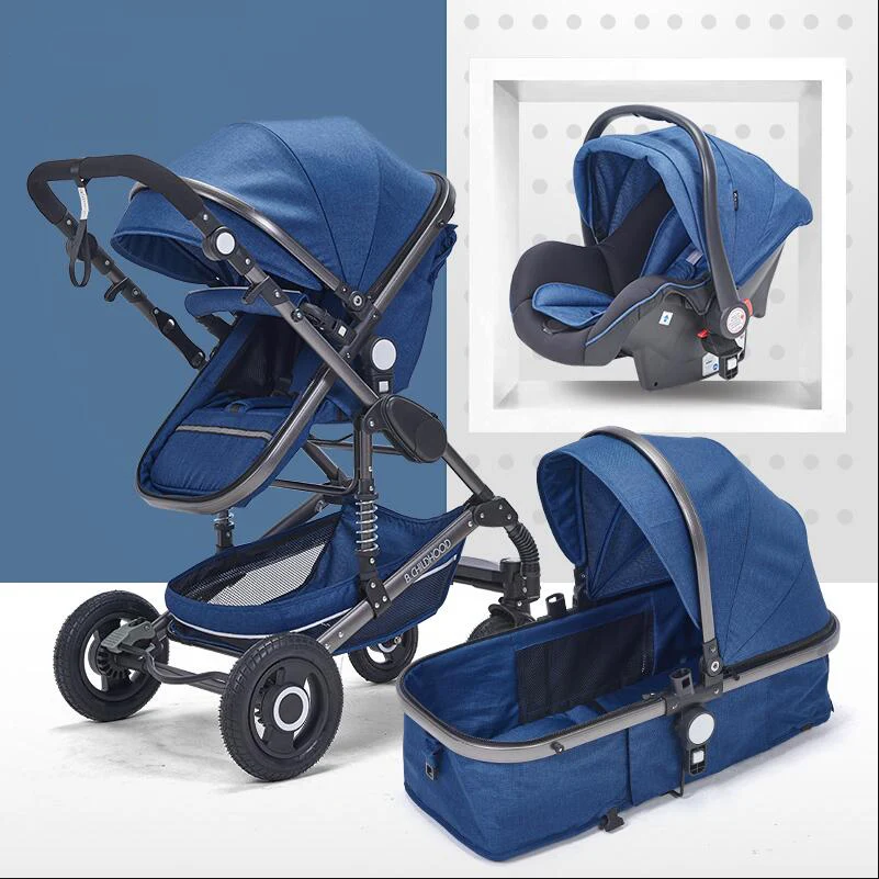

Baby carriage stroller 2 in 1/3 in 1 Multi-functional can sit High landscape stroller Two-way shock folding stroller Free shipping
