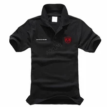 Мужская рубашка поло стиль Летняя мода Мужская Dodge Поло рубашка хлопок Fit ПОЛО топ повседневные поло