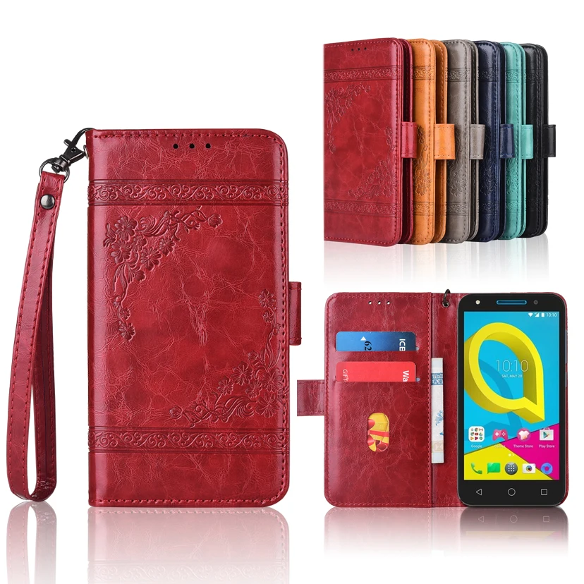 

Wallet case for Alcatel U5 HD 5047D 5047Y 5047X U5 4G 5044D 5044Y 100% special PU leather embossing book case