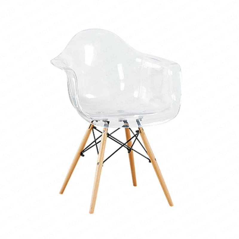 

Creative Armrest Leisure Chair Plastic Crystal Transparent Dining Chair Simple Modern Fashion Coffee Shop Office Chair Dotomy