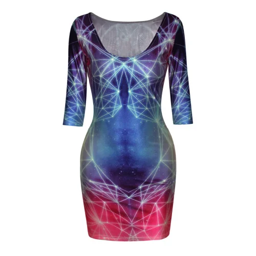 SexeMara KNITTING BL 541 font b Women b font 3D Print font b Dress b font