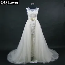 QQ Lover Новое 2 в 1 съемное свадебное платье русалки Vestido De Noiva свадебное платье