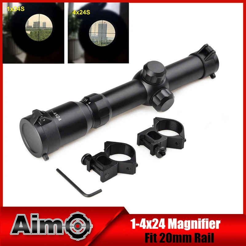 AIM O 1 4x24 Tactical Optical Light Weight Spotting Scope For Rifle