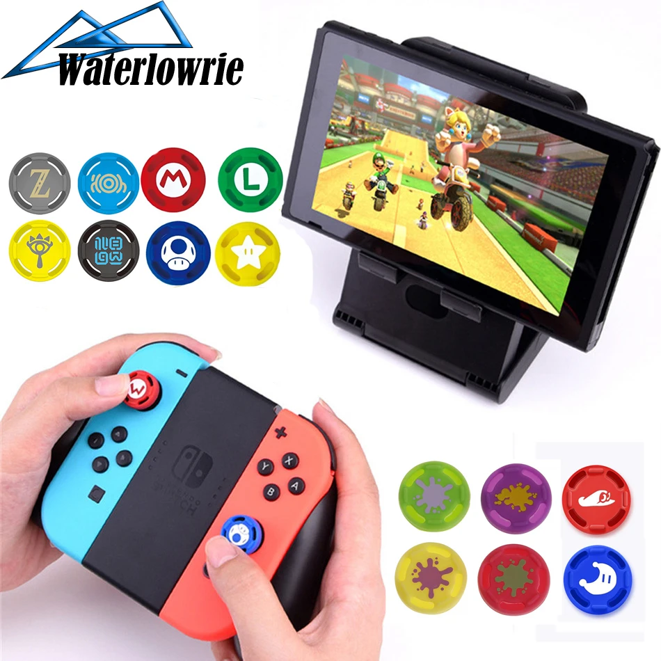 

Waterlowrie Silicone Joystick Thumb Stick Grip Cover Case for Joy Con Analog Caps 2 pcs for Nintend Switch NS Joy-Con Controller