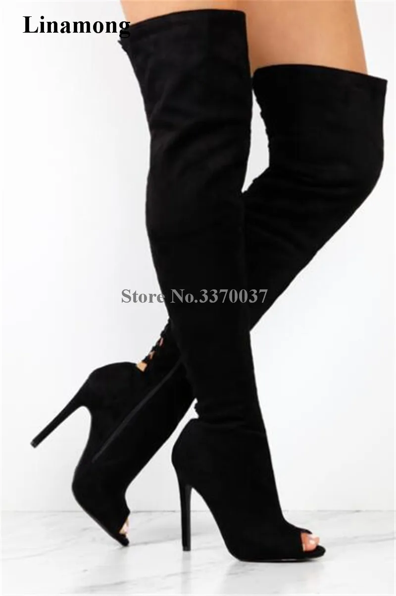 open toe gladiator boots