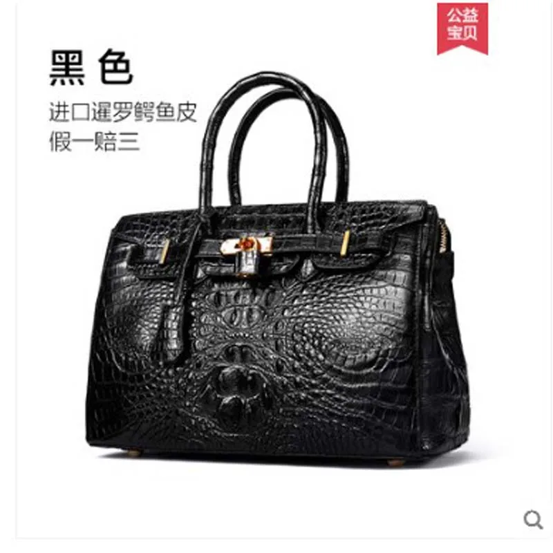 

yuanyu rocodile leather handbag for lady genuine crocodile leather handbag large bag large capacity high-grade crocodile leather