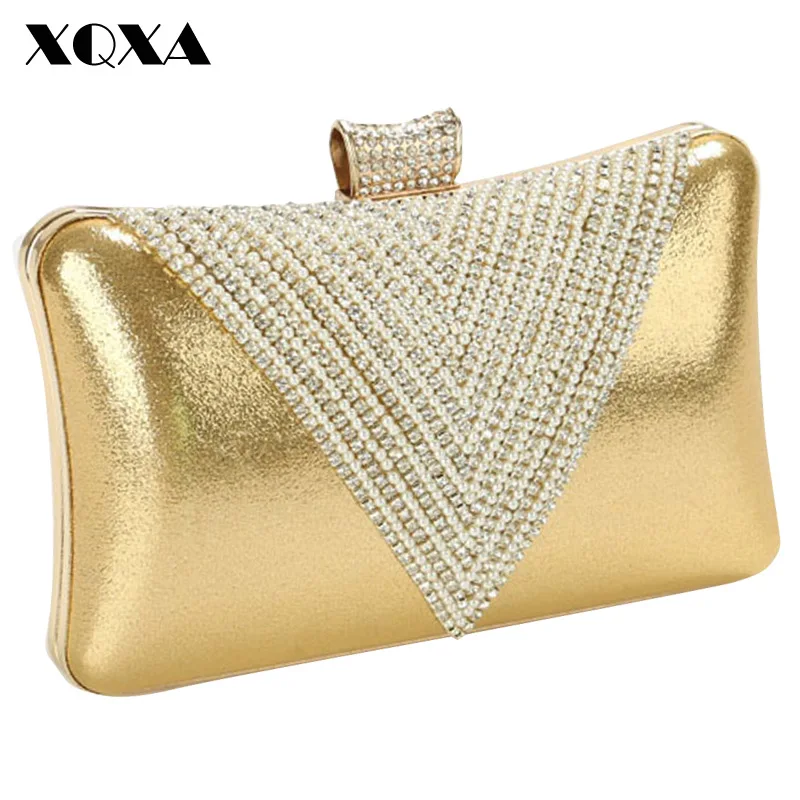 XQXA Diamonds Evening Bags Women Designer Banquet Bags Crystal Day Clutch Female Wedding Purse and Handbags Ladies 