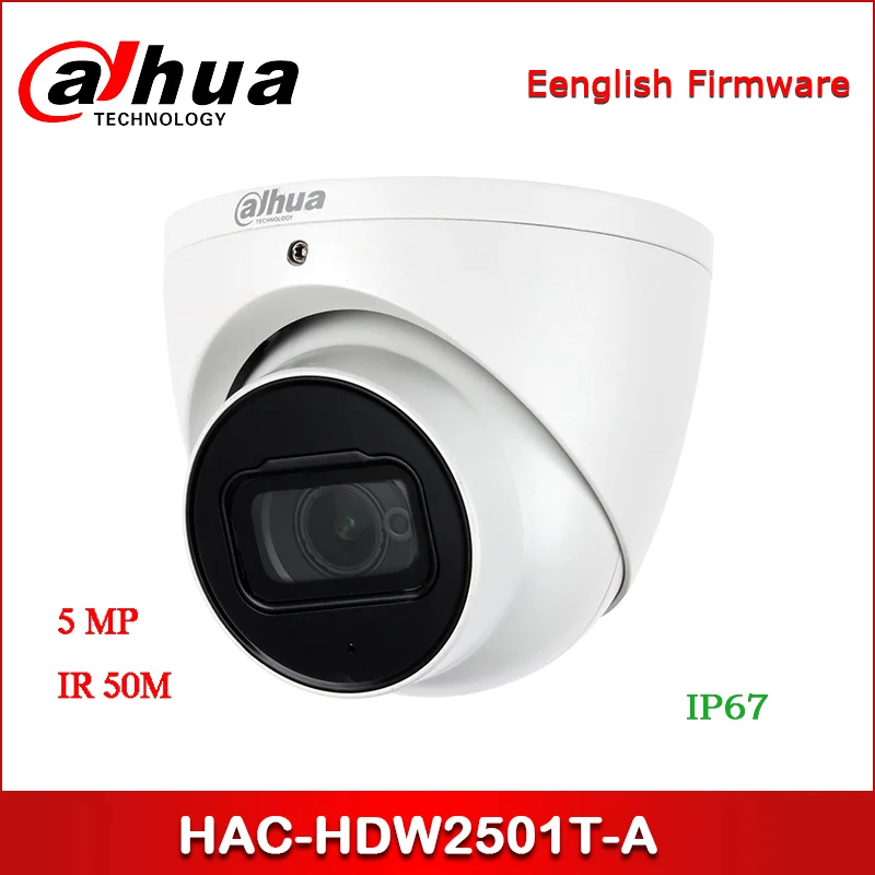 Сетевой видеорегистратор Dahua HAC-HDW2501T-A 5MP звездного неба, HDCVI IR глазок камера аудио интерфейс, встроенный микрофон CCTV Камера