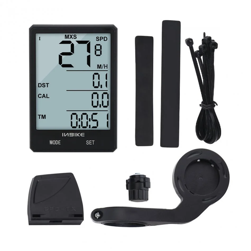 

INBIKE 2.8'' Large Screen Wired Wireless Bicycle Speedometer Cycling Computer Stopwatch Mountain Road Bike Odometer Accessories