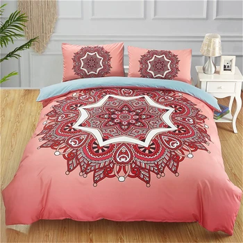 

Boho Style Animal Panda/Wolf/Color Feathers Duvet Cover Set Bedding Sets 2/3 Pieces US Twin Size Bohemian Duvet Covers