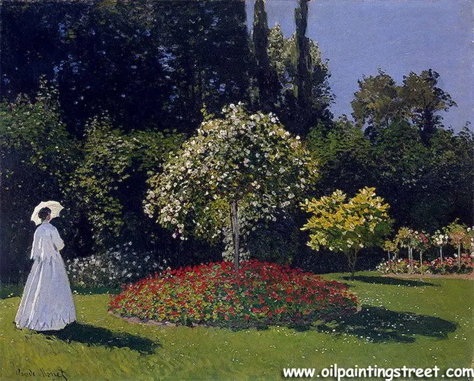 

Oil Painting Reproduction on linen canvas,Marguerite Lecadre in the Garden by claude monet,Free DHL shipping,100% handmade