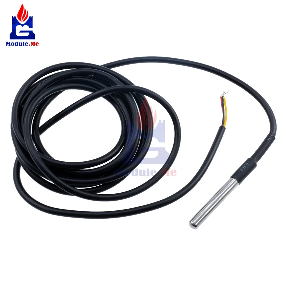 

DS18B20 3M 300CM Digital Temperature Waterproof Sensor Probe Thermometer Sensor Compatible For Arduino Stainless Steel Temp