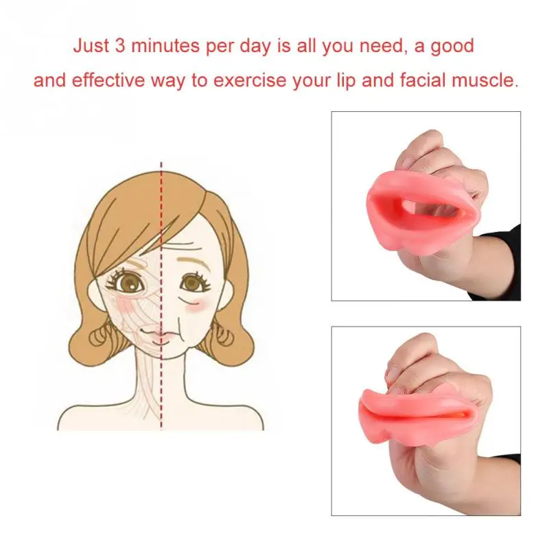 Силиконовый резиновый ролик для массажа лица и рта, для похудения, для тренировки мышц рта, против морщин, для тренировки губ, для ухода за лицом, тренажер, мундштук